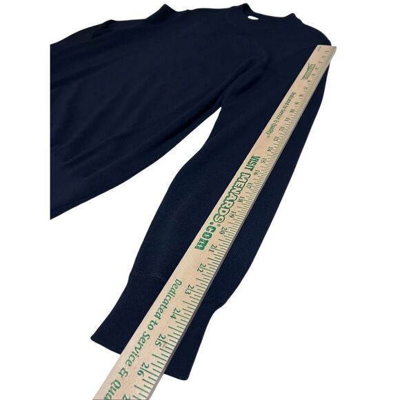 Selected Homme Men’s S Navy 100% Merino Wool Mock Neck Knit Sweater NWT - Picture 9 of 10